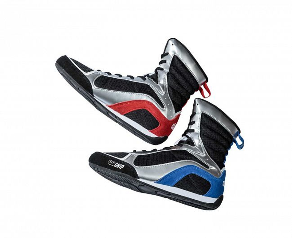 C416 Боксерки Clinch Olimp Limited Edition черно-серебристо-сине-красные