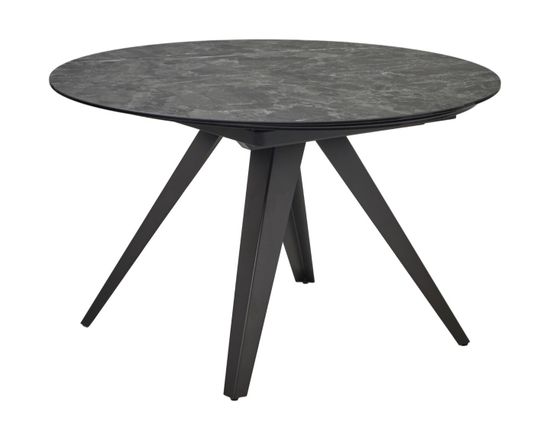Стол AKSEL 130 цвет Mona Lisa Cерый мрамор, керамика, / Темно-серый каркас