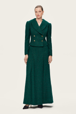 Зеленая твидовая юбка-макси "Эдит"