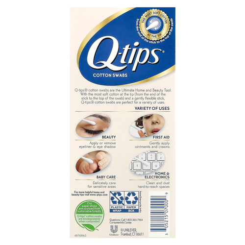 Q-tips, Ватные палочки, 170 тампонов