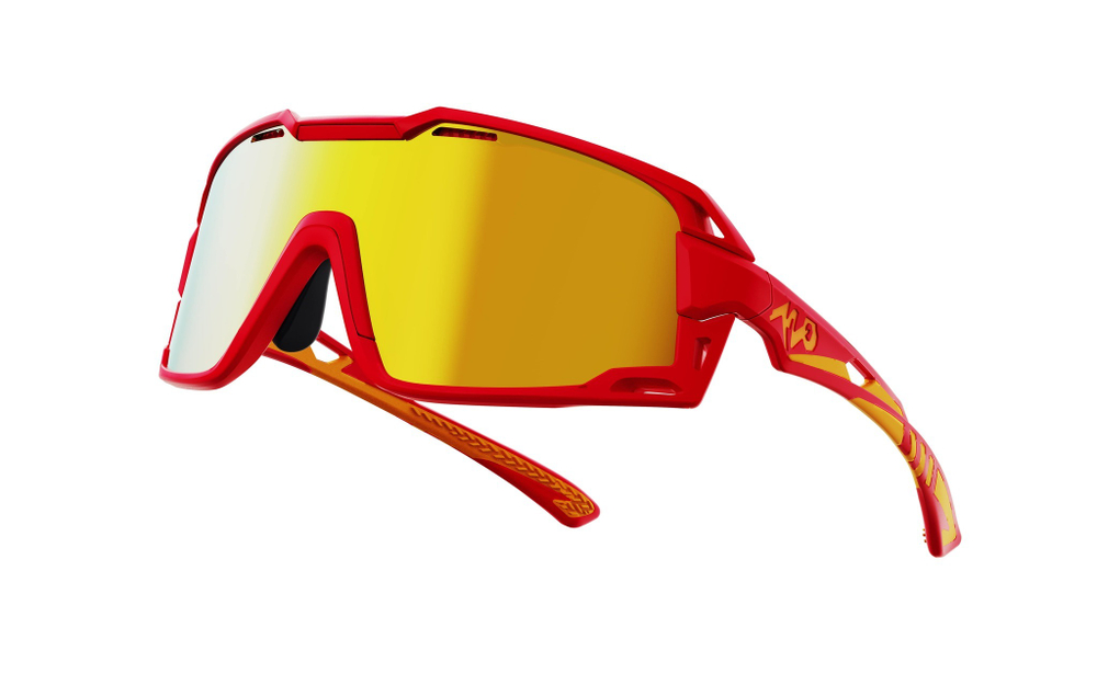 Спортивные очки 720armour Flash / Matte Ferrari Red / Ferrari Red Temple / Champion Gold Ti / Cylinder Lens