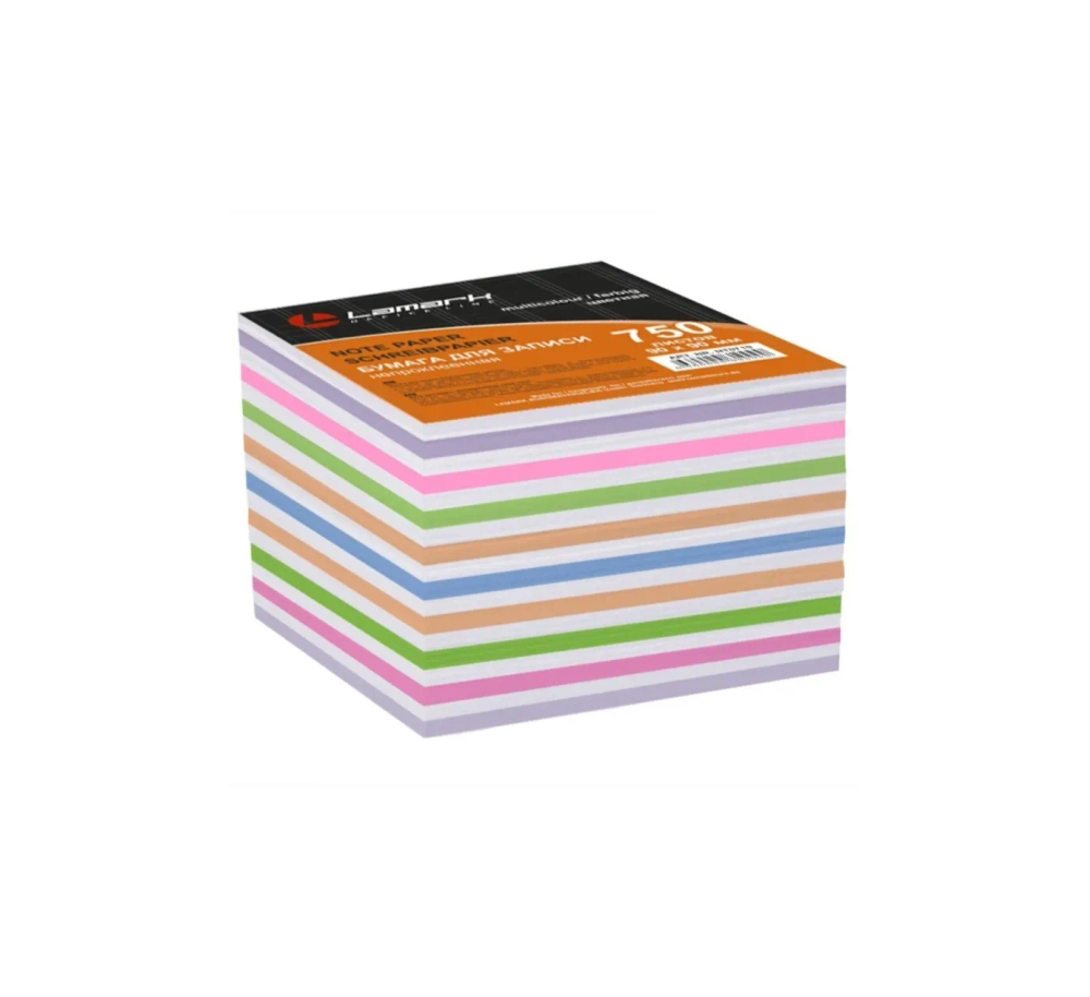 Блок бумаги 9*9*9 см цветной Lamark, сменный NT0719