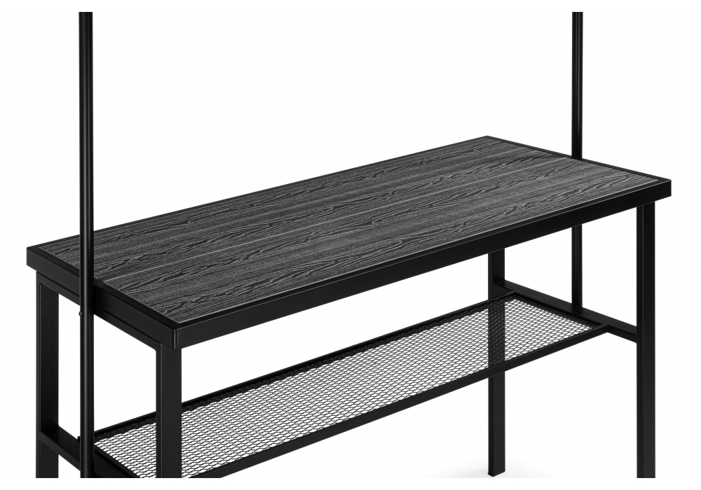 Барный стол Woodville Сари 120х50х171 дпк графит, черный, ножки черные