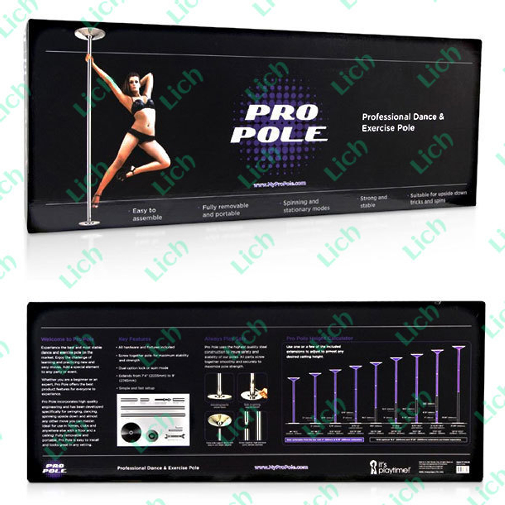 Металлический профессиональный шест для танцев с крутящейся ромпой