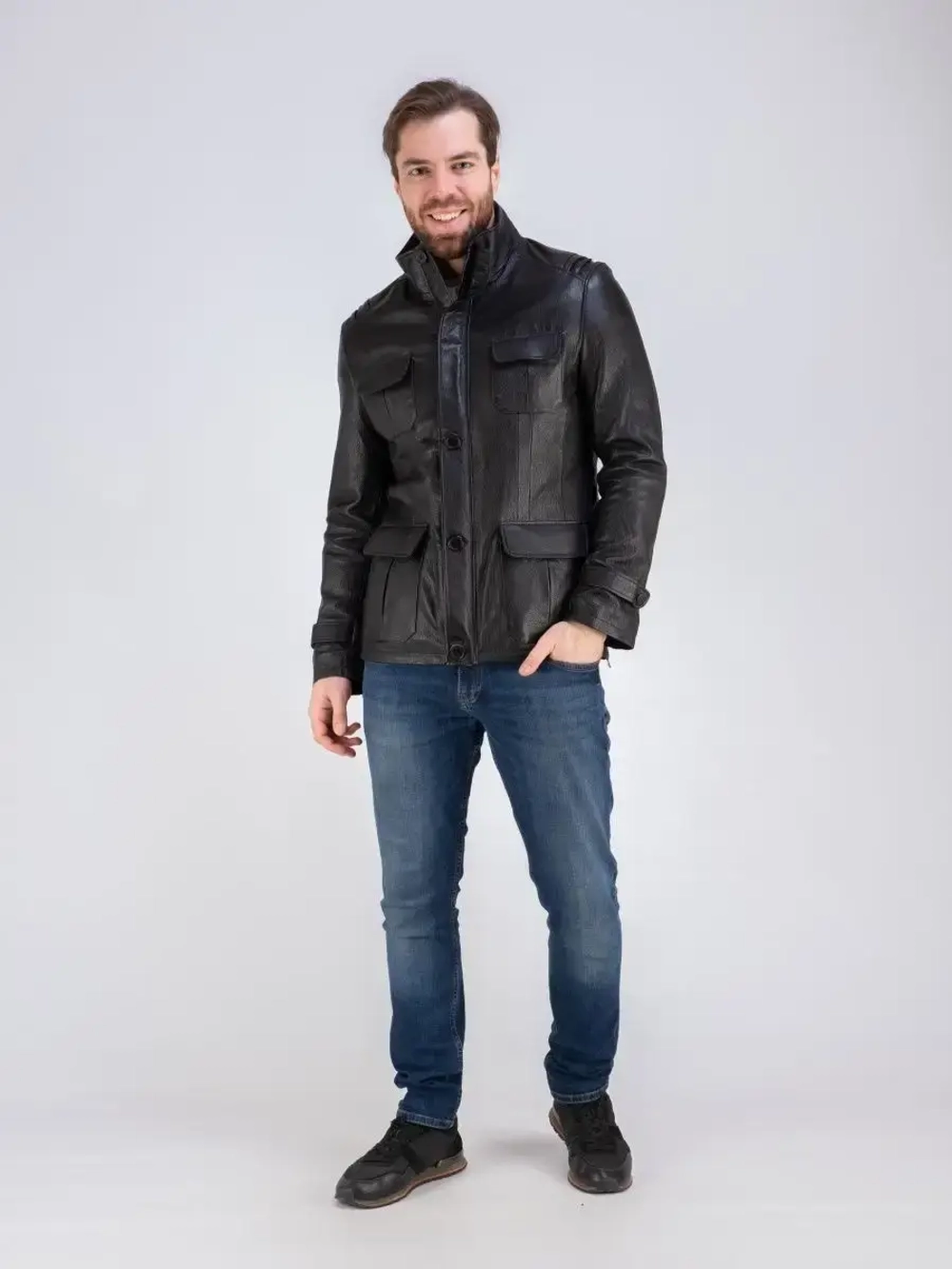 Куртка мужская кожаная из натуральной кожи