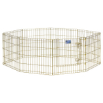 Вольер MidWest для собак 8 панелей 61х61h см с дверью позолоченный цинк