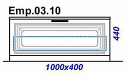 Тумба напольная Aqwella Empire 100 цвет белый Emp.03.10/W