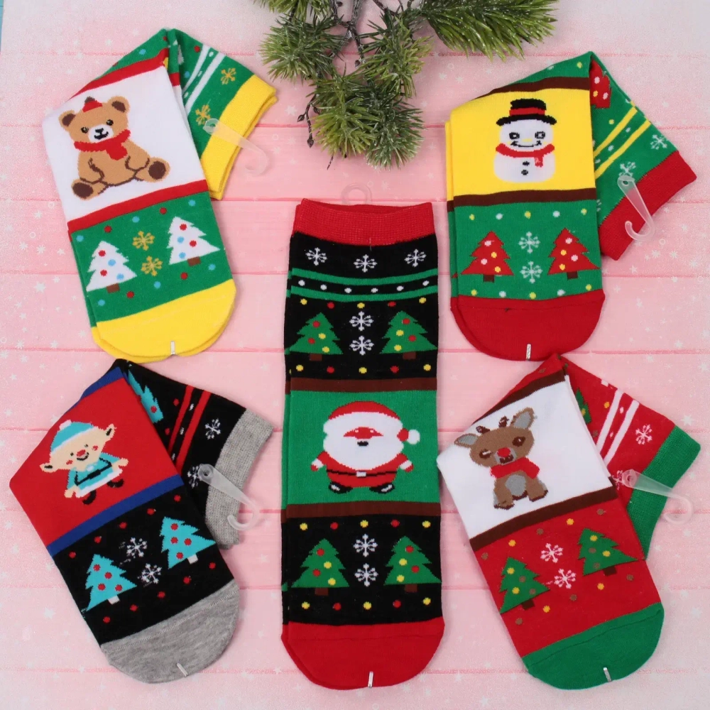 Носки женские «Fashion ZIMA», микс 5 дизайнов, р-р 36-39 (крючок, пакет, стикер)