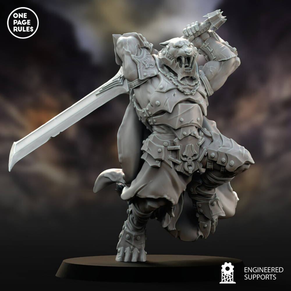 Grand Alliance Chaos Beasts of Chaos Bestigors миниатюра для dnd, днд, pathfinder, фентези, Настольная игра, НРИ, Варгейм, РПГ