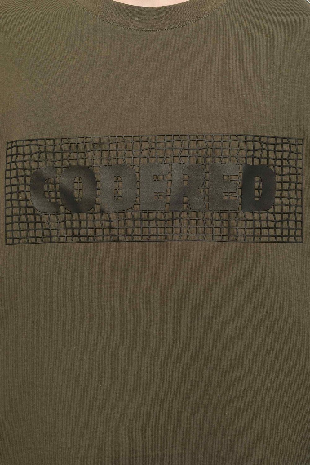 Футболка Codered Wide T Bent Grid Box болотная