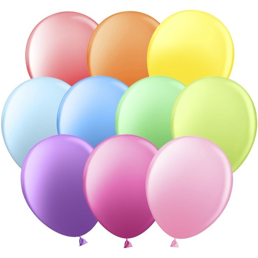 Воздушные шары Шаринг, пастель ассорти, 100 шт. размер 5&quot; #905000