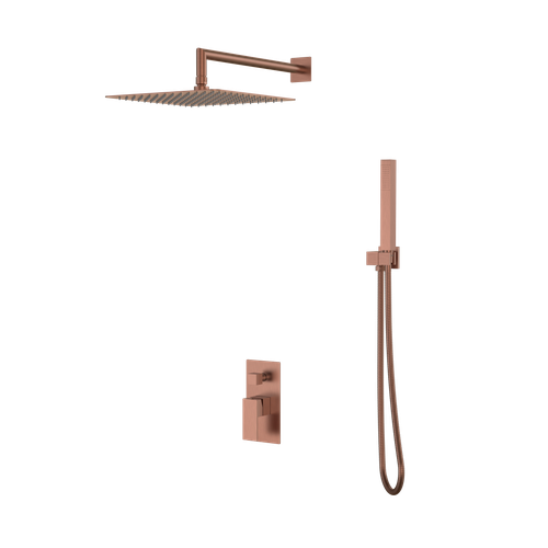 Смеситель встроенный для душа QUBIC Brushed Bronze