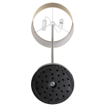 8250/2F MODERNI LN26 527  никель/бежевый, металл/текстиль Торшер Е27 2*60W 220V NIKKI