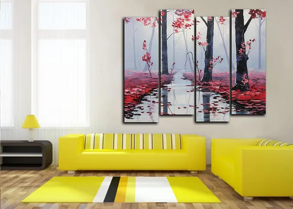 Модульная картина "Осенняя река"