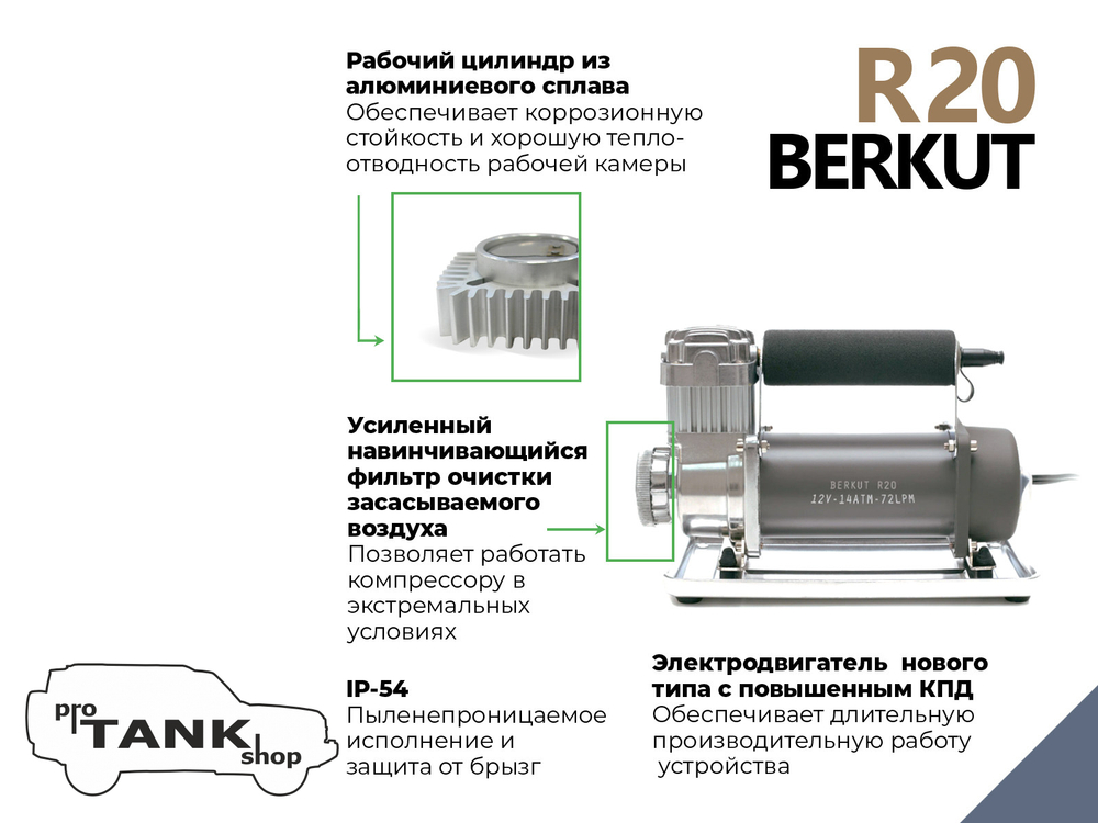 Компрессор автомобильный BERKUT R20