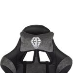 Кресло компьютерное BRABIX "Forcer GM-127", 2 подушки, экокожа/велюр, черное/серое, 533216