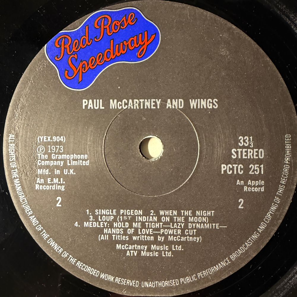 Paul McCartney & Wings - Red Rose Speedway (Англия 1973г.)