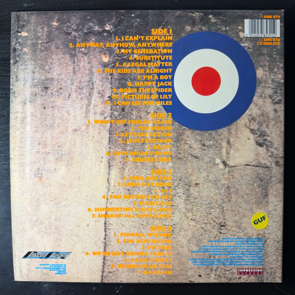 The Who ‎– Collection 2LP (Англия 1988г.)