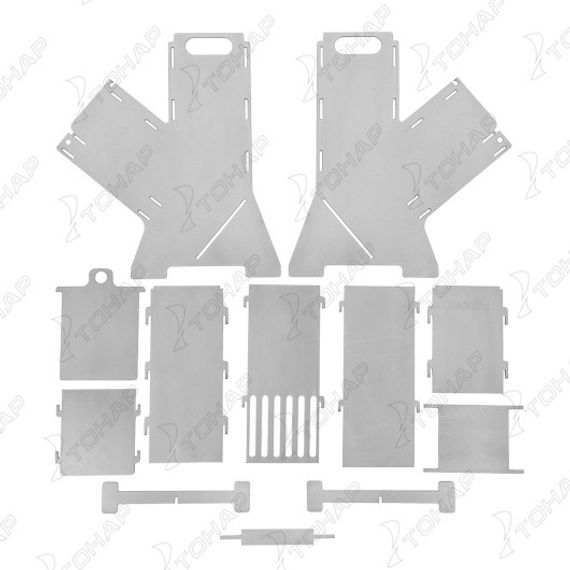 Турбо-печь походная, складная ПМ-04С в чехле, 374х169х440мм, сталь 3,0мм (T-HS-PM-04S) Helios