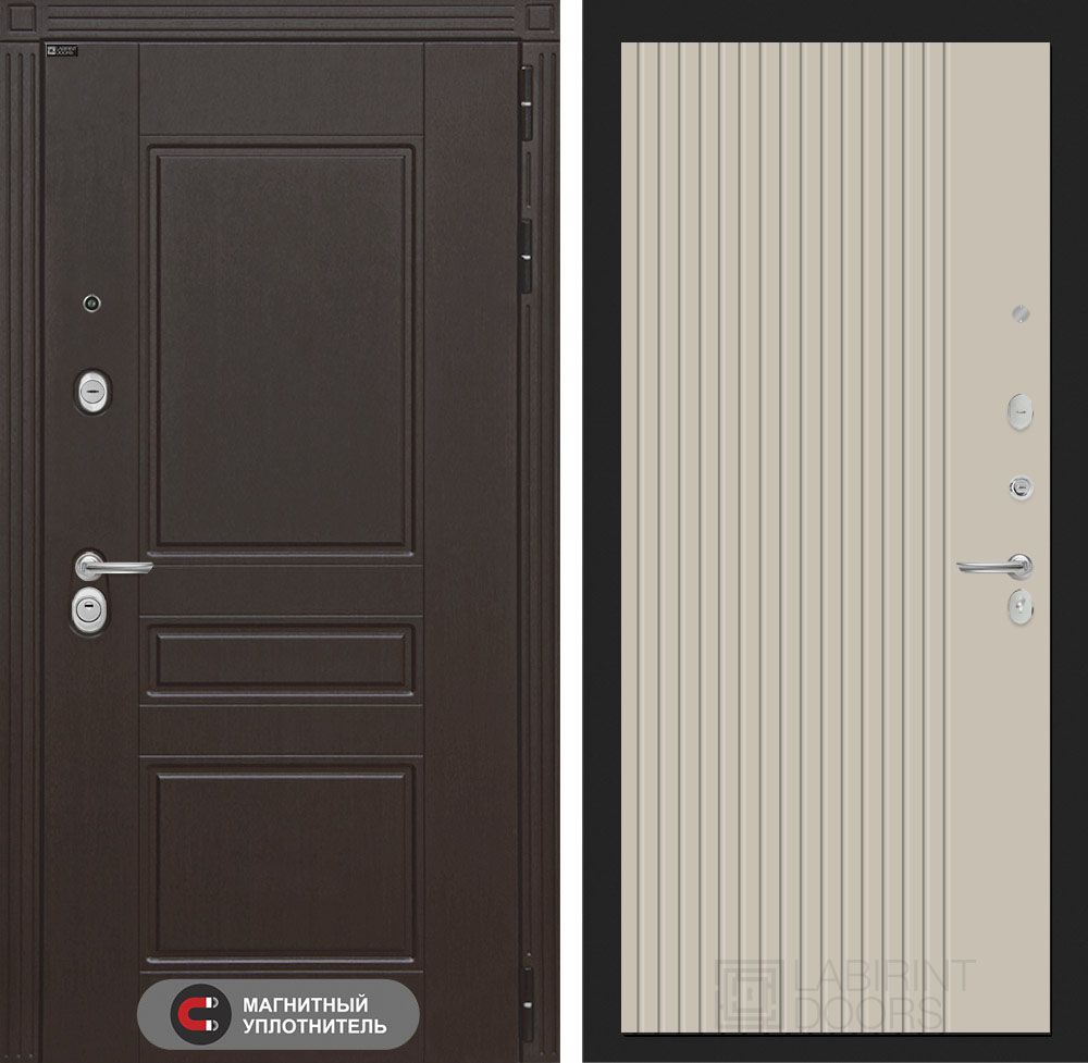 Входная дверь Лабиринт МЕГАПОЛИС - 29 Капучино