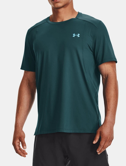 Мужская теннисная футболка Under Armour Men's UA Iso-Chill Run Laser Short Sleeve - tourmaline teal/reflectiv