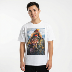 Футболка Qazaq Soul Бүркітші шелковой вышивкой