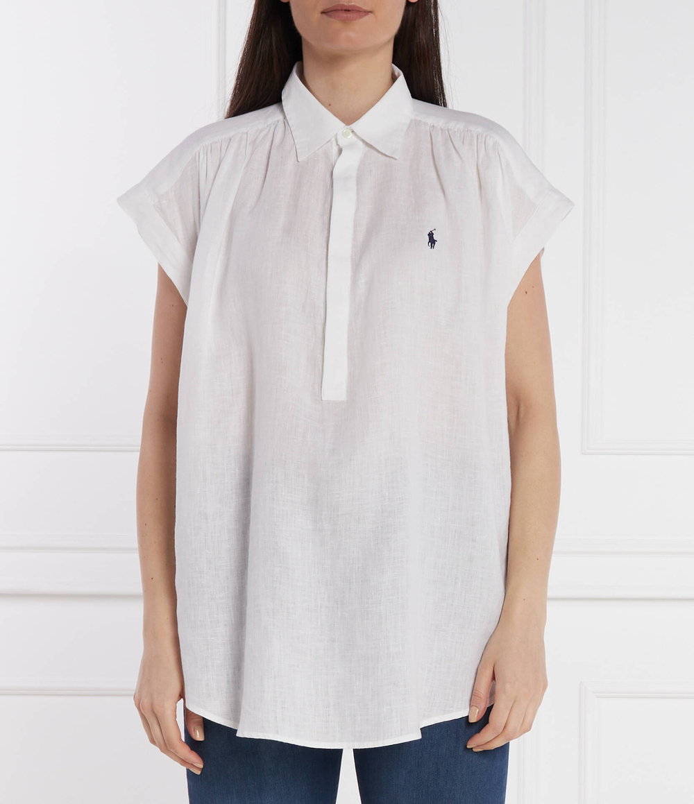 Льняная рубашка POLO RALPH LAUREN - белый(211935131)