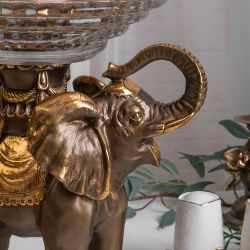 Фруктовница-конфетница Слон Айрават Бронза