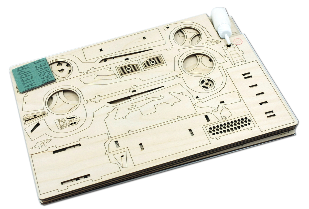 Конструктор 3D деревянный Lemmo Спорткар "СКАТ"