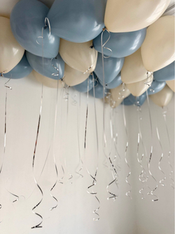 Заказать шарики под потолок песок/пыльно голубой №5112