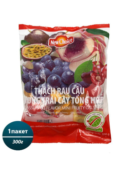 Желе со вкусом маракуйи персика винограда и вишни 300г