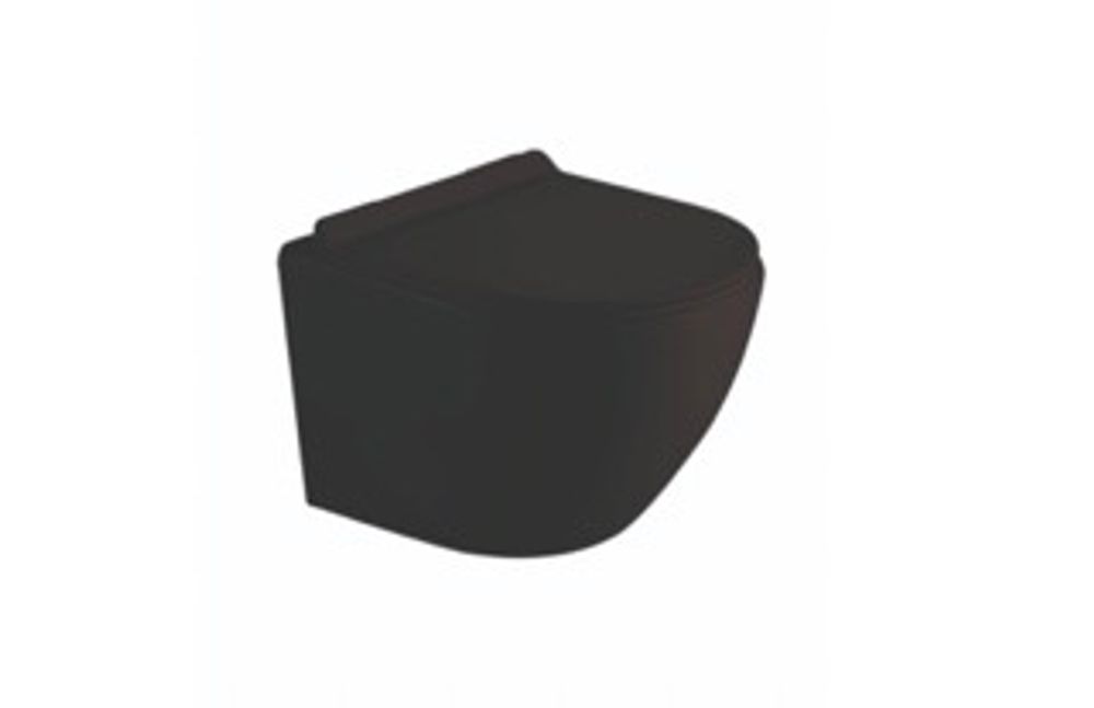 Унитаз керамический подвесной OLI-WH-NM (черный) 490*360*360