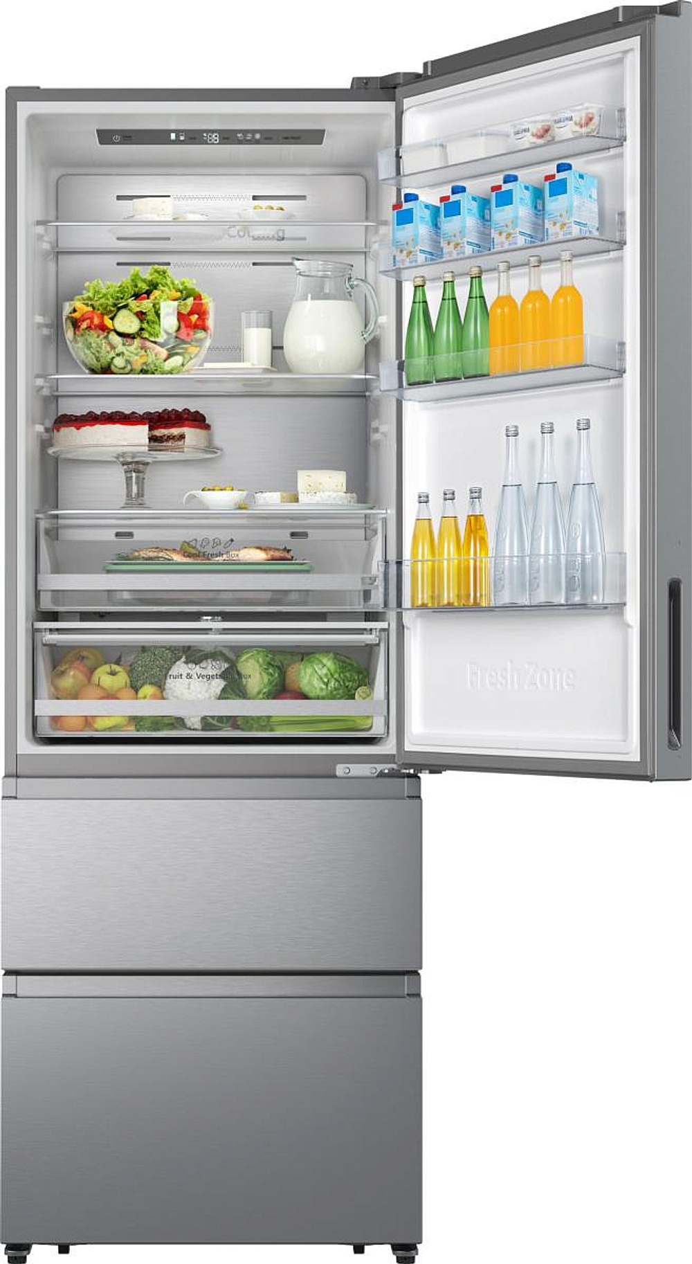 Отдельностоящий двухкамерный холодильник Gorenje NRM720FSXL4