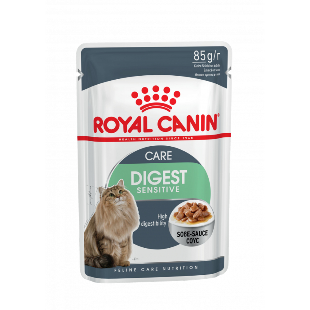 Royal Canin Digestive Care Дайджестив кэа Корм влажный профилактика нарушений пищеварительной системы для взрослых кошек соус 85г