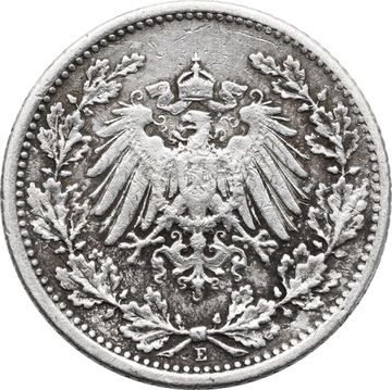 1/2 марки 1915 Германская империя "E"