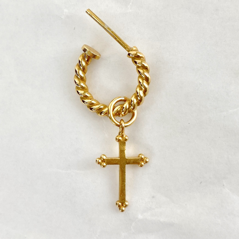 Серьги RETE RINGS позолота