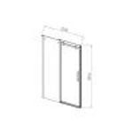 Душевая дверь Como-N VDS-4CN120CLB, 1200, черный, стекло прозрачное, , шт