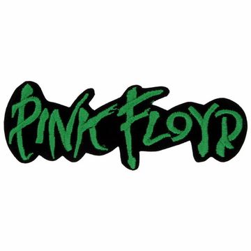 Нашивка Pink Floyd надпись зеленая (061)