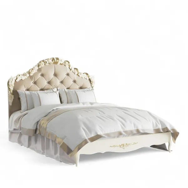 Кровать с мягким изголовьем 140*200