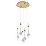 Подвесной светильник OD2433-5 gold/clear