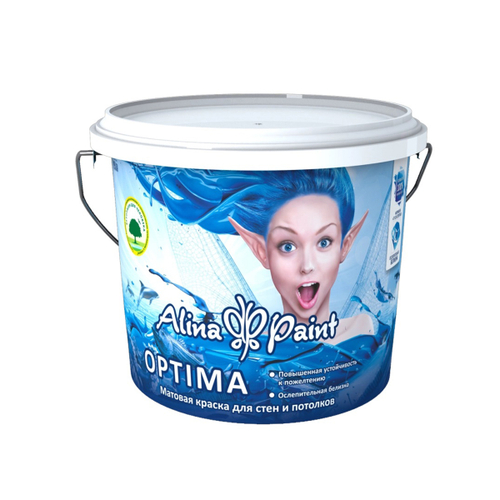 КРАСКА Д/СТЕН И ПОТОЛКОВ ALINA PAINT OPTIMA МАТОВАЯ 25КГ