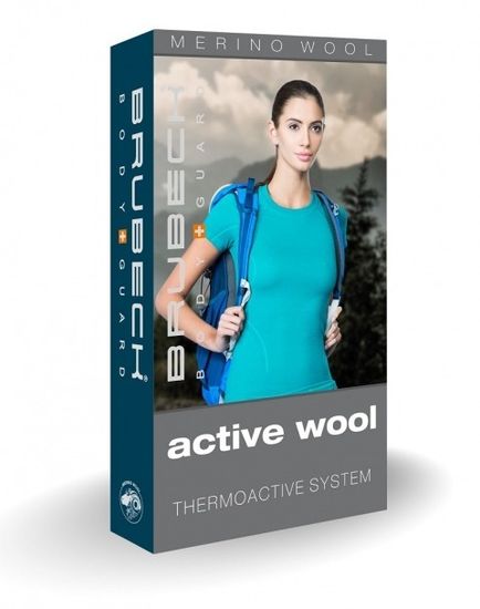 Термобелье-футболка женская Brubeck Active Wool LS12810 сливовый