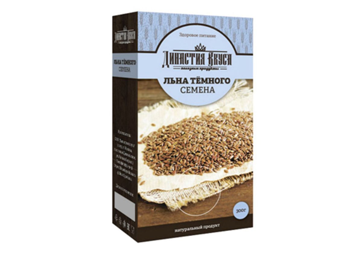 Семена льна темного Династия Вкуса, 300г