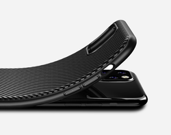 Тонкий чехол на iPhone 11 стиль карбон, серии Fit от Caseport