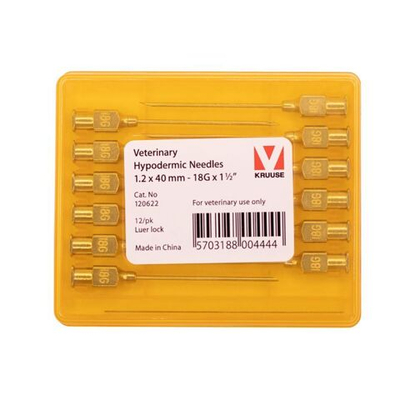 Игла Luer-Lock 1.2*40 KRUUSE-Vet, 12 шт