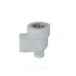 Угольник PP-R комбинированный белый Дн 20х1/2" ВР с креплением PRO VALFEX 10120020-PRO