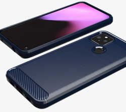 Защитный чехол синего цвета для Google Pixel 4A 5G, серия Carbon от Caseport