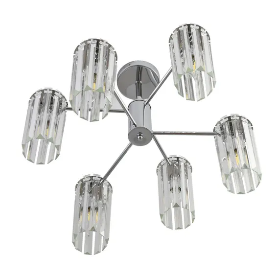 8348/6C CLASSI хром/прозрачный, металл/хрусталь Люстра подвесная E14 6*40W 220V FAVLA