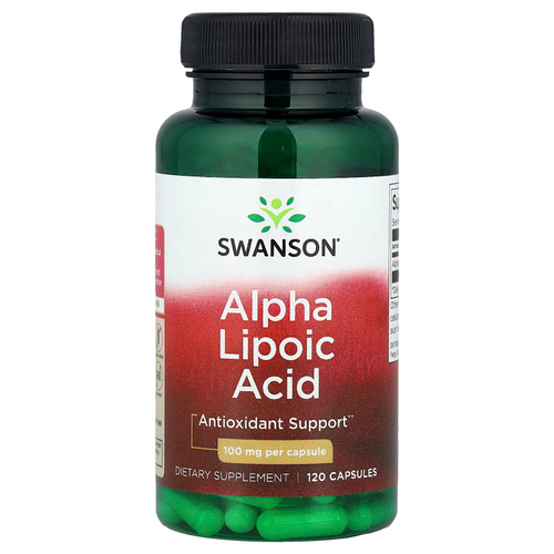 Swanson Vitamins, Альфа-липоевая кислота, 100 мг, 120 капсул