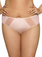 Трусики-слип из эластичного трикотажного полотна с вставками из сетки (Размер: XL) (Цвет: синий)